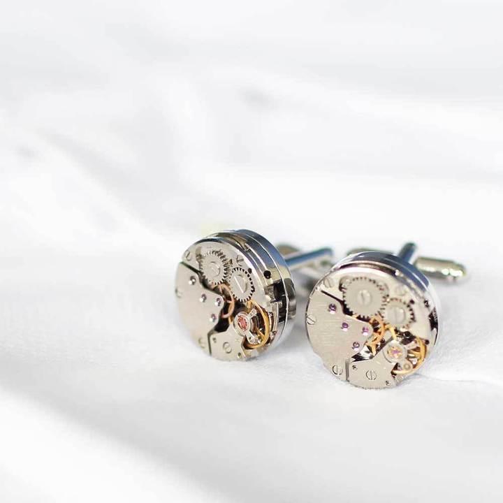 Engraved Gear Movement Cufflinks - Lantern Space