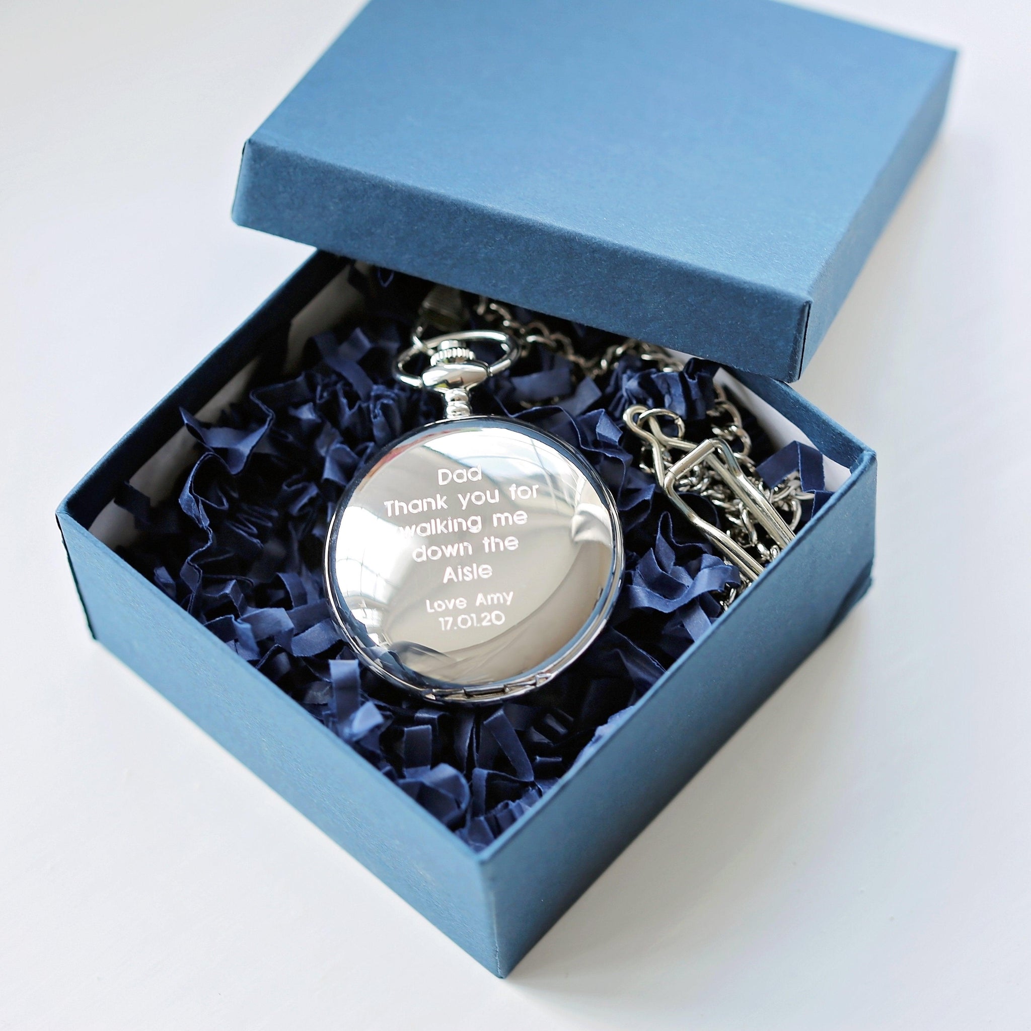 Personalised Roman Skeleton Pocket Watch - Lantern Space