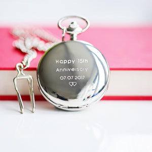 Personalised Roman Skeleton Pocket Watch - Lantern Space